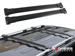 Jeep Renegade Roof Rack Cross Bars - for models w/ factory roof rails - Black - Fly Bar (2015-2023) Jeep Renegade Roof Rack Cross Bars - for models w/ factory roof rails - Black - Fly Bar (2015-2023)